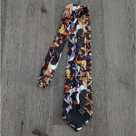 Vintage 90s Warner Bros. Looney Tunes Mania Tie - Picture 2 of 5